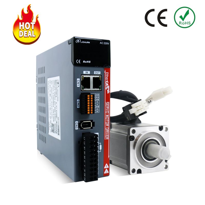 Mótar servo Ethercat AC 600W 3000rpm 1.91nm a threalamh